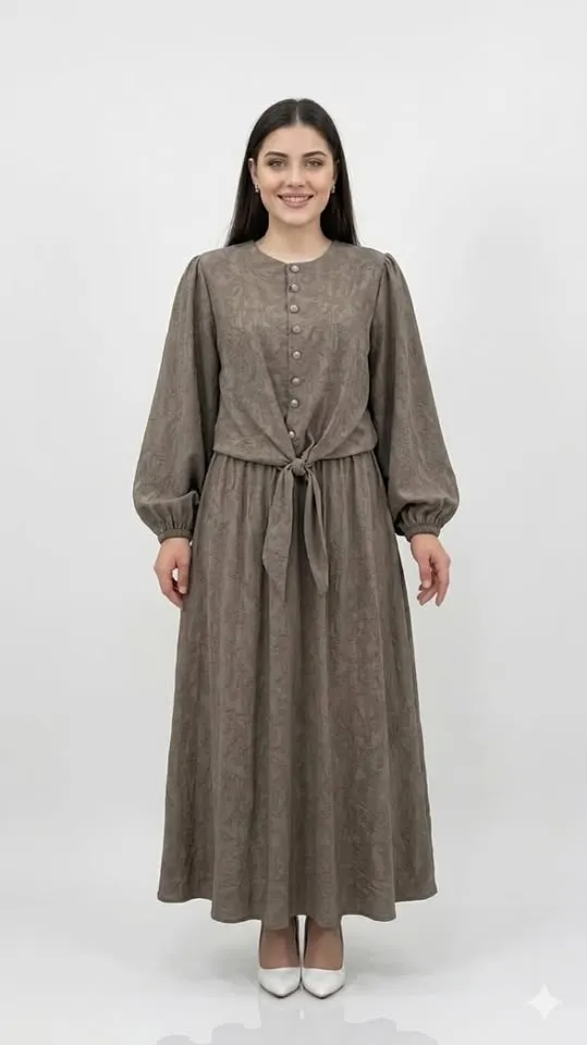 Ensemble Jupe et Haut Noué en Tissu Relief (ou Ensemble Coordonné Texturé).